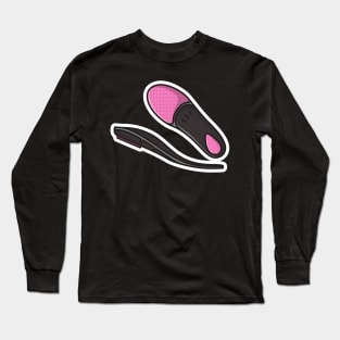 Comfortable Orthotics Shoe Insole, Arch Supports Sticker vector illustration. Fashion object icon concept. Insoles for a comfortable and healthy walk sticker design icon with shadow. Long Sleeve T-Shirt